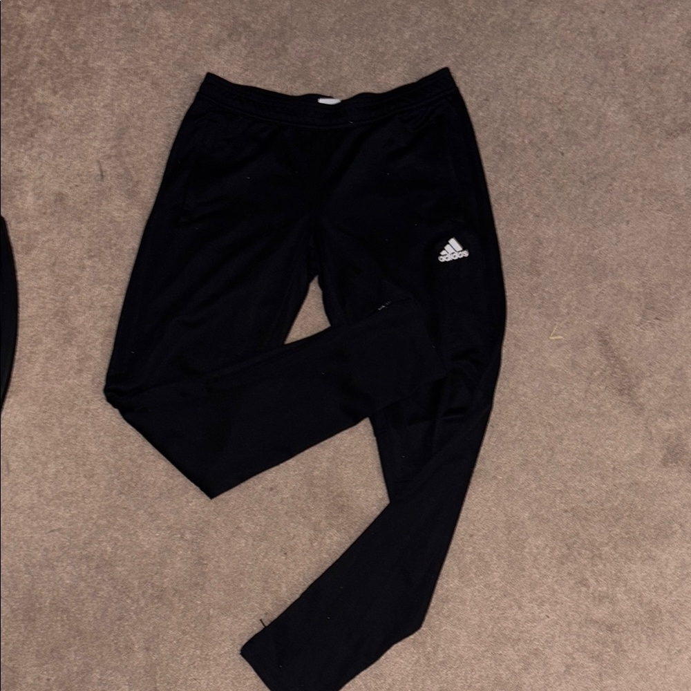 Adidas Black Track Pants Sleek Tapered Fit